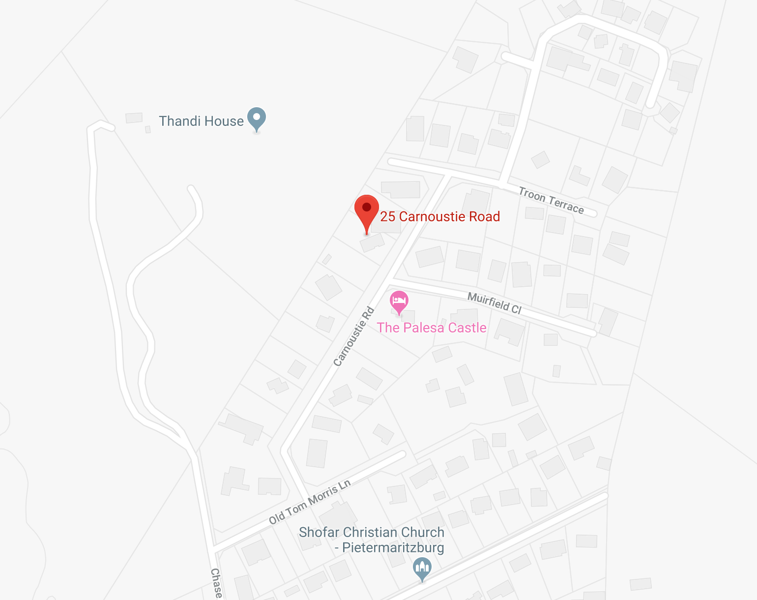 Pietermaritzburg Branch Map